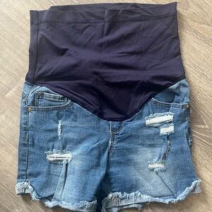 Pink Blush Maternity Shorts